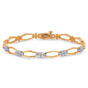 Rose & White Gold Diamond Bracelet