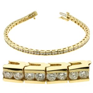 Channel Set Tennis Bracelet - Style#B4029-3