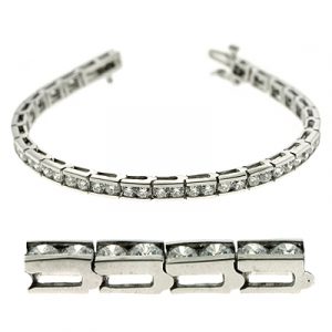 Channel Set Tennis Bracelet