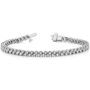 White Gold Tennis Bracelet - Style#B4062-2.0W