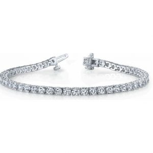 Diamond Bracelet Four Prong Basket Style