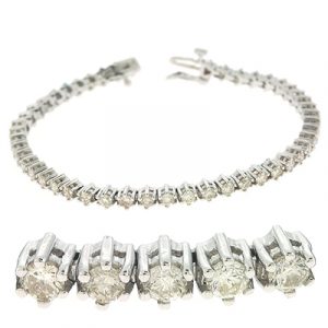 Tennis Bracelet All Diamond - Style#B4344-4.5W