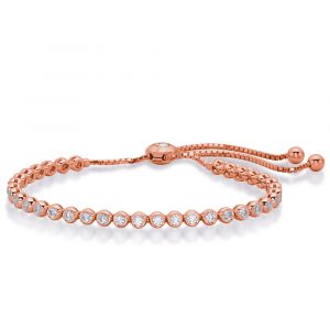 Rose Gold Bolo Diamond Bracelet