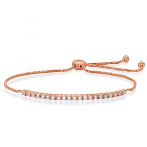 Rose Gold Bolo Diamond Bracelet