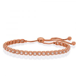 Rose Gold Bolo Diamond Bracelet