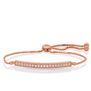 Rose Gold Bolo Diamond Bracelet