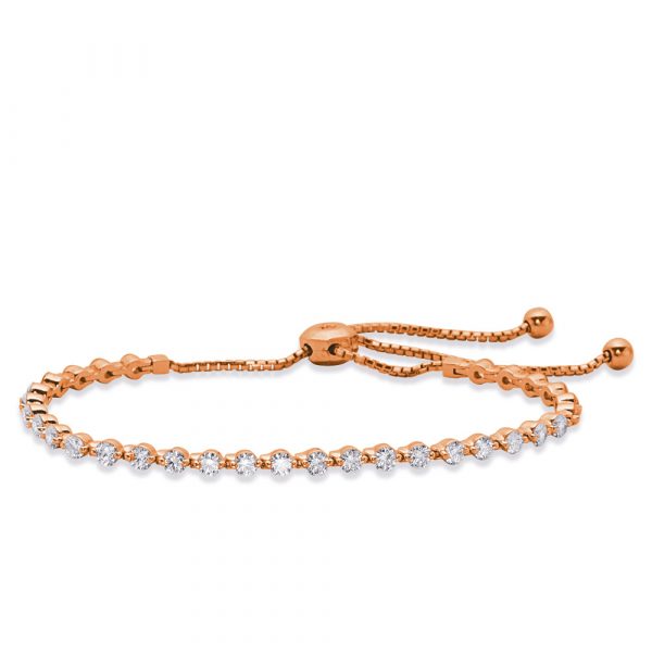 Rose Gold Bolo Diamond Bracelet