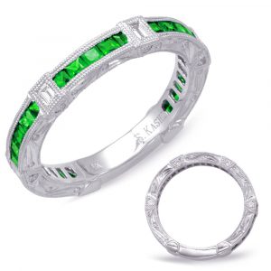 Tsavorite & Diamond Band