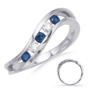 Sapphire & Diamond Channel Set Band