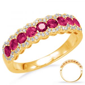 Yellow Gold Ruby & Diamond Ring