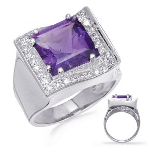 Amethyst & Diamond Ring