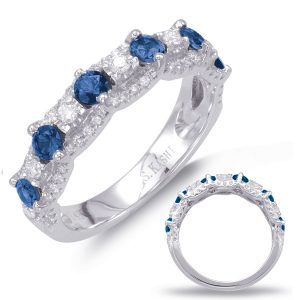 Platinum Sapphire & Diamond Ring