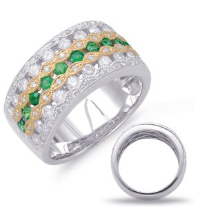 Yellow White Tsavorite & Diamond Ring