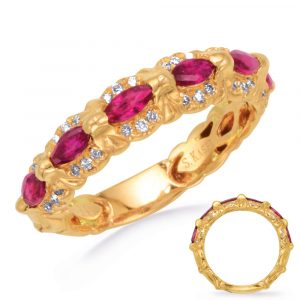 Yellow Gold Ruby & Diamond Ring