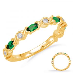 Yellow Gold Tsavorite & Diamond Ring