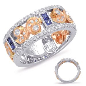 Rose & White Gold Sapphire & Diamond