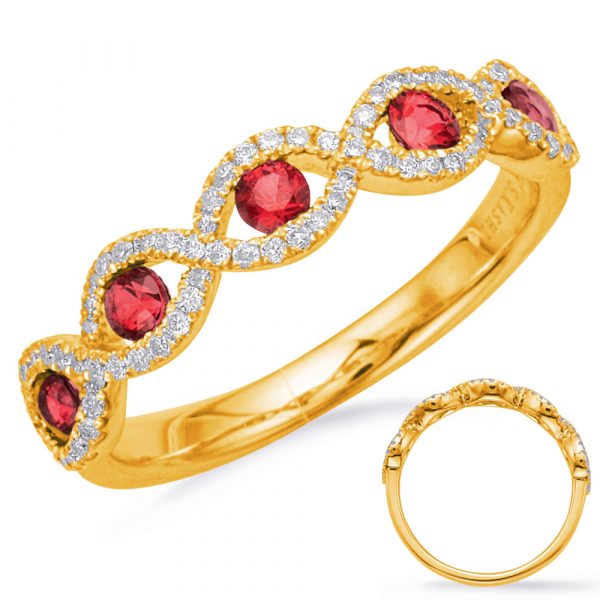 Yellow Gold Ruby & Diamond Ring