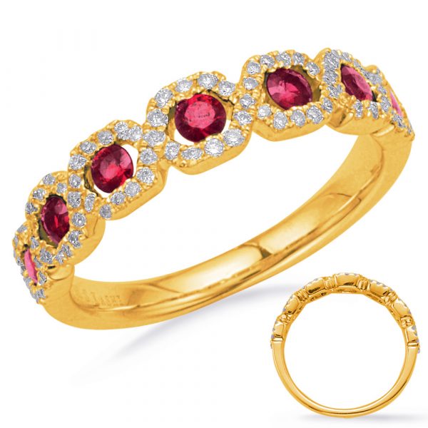 Yellow Gold Ruby & Diamond Ring