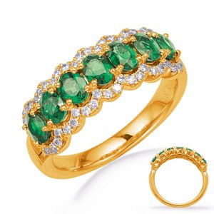 Yellow Gold Tsavorite & Diamond Ring