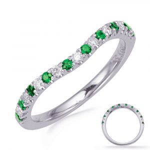 White Gold Tsavorite & Diamond Band