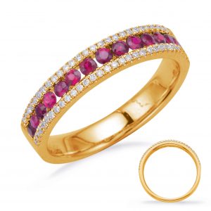 Yellow Gold Ruby & Diamond Ring