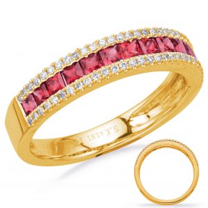 Yellow Gold Ruby & Diamond Ring