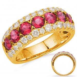 Yellow Gold Ruby & Diamond Ring