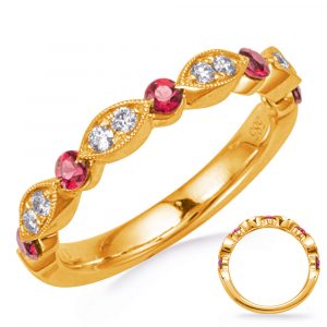 Yellow Gold Ruby & Diamond Ring