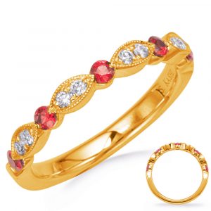 Yellow Gold Ruby & Diamond Ring