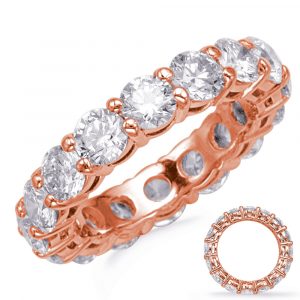 Rose Gold Shared Prong Eternity Band