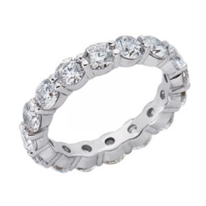 White Gold Eternity Band Shared Prong