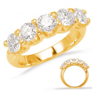 Yellow Gold Prong Set Band