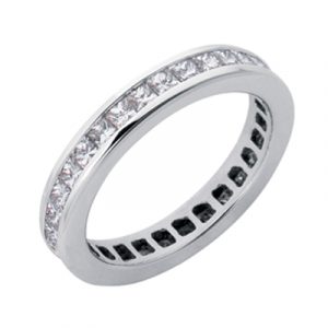 Princess Cut Eternity Band