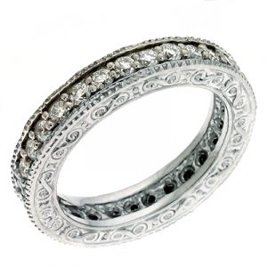 Etched Eternity Band