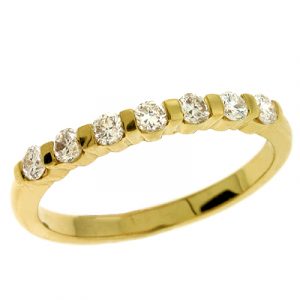 Bar Set Diamond Ring