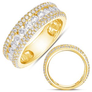 Yellow Gold Pave Band