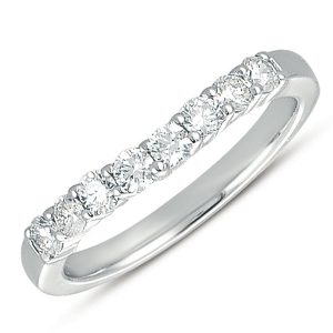 Curved Platinum Diamond Band