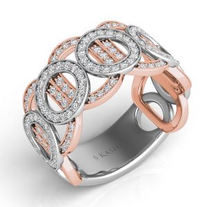 Rose & White Gold Diamond Fashion Ring