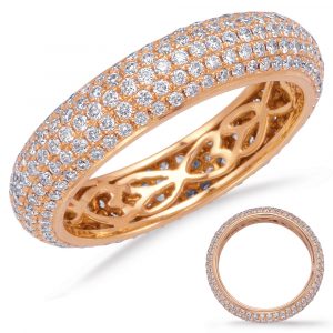 Rosgold Eternity Pave Band