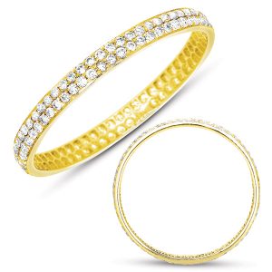 Yellow Gold Pave Band