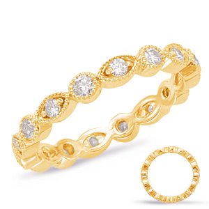 Yellow Gold Stackable Eternity Band