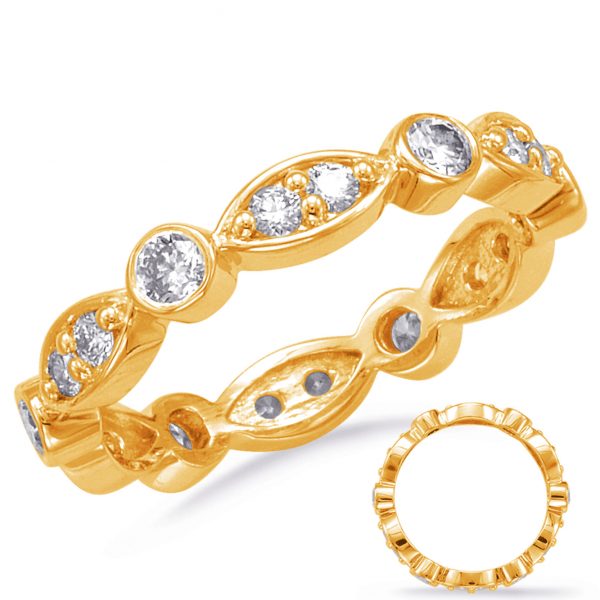 Yellow Gold Stackable Eternity Band