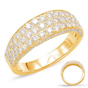 Yellow Gold Pave Diamond Band