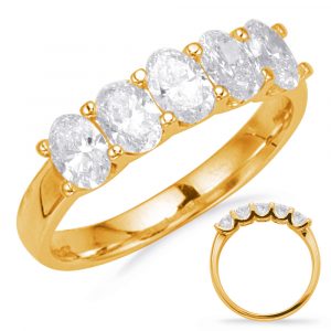 Yellow Gold Oval Diamond Band