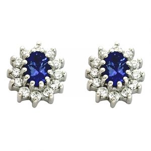 Tanzanite & Diamond Earring