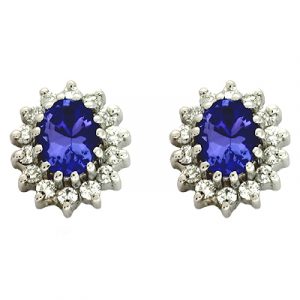 Tanzanite & Diamond Earring