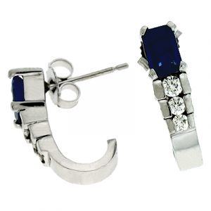 Sapphire & Diamond Earring