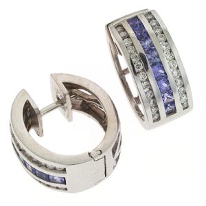 Tanzanite & Diamond Earring