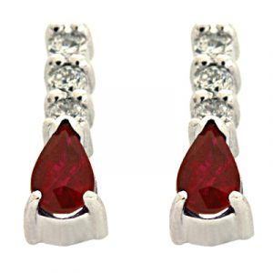 Ruby. & Diamond Earring