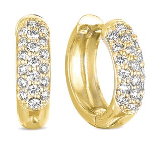 Yellow Gold Pave Earring